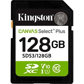 Карта памяти SDXC Kingston, 128GB, Canvas Select Plus Gen3 SDS3/128GB