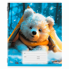 Тетрадь 12 л. ЮНЛАНДИЯ, клетка, обложка картон, МИШКИ, 107275