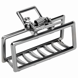 Краб для волос 4,5 см, серебристый, MONTE VITA (МОНТЕ ВИТА), 457018