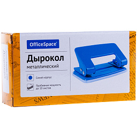 Дырокол OfficeSpace 10л., металлический, синий фото Дырокол OfficeSpace 10л., металлический, синий