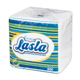 Салфетки бумажные 100 шт., 23х24 см, LASLA эконом, 50651 фото Салфетки бумажные 100 шт., 23х24 см, LASLA эконом, 50651