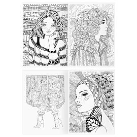 Раскраска А4, 16 стр., ТРИ СОВЫ "Антистресс. Девушка-загадка