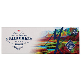 Гуашь Художественная Мастер-класс 12 цветов по 40 мл