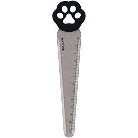 Линейка с топпером 12см MESHU "Paw", пластиковая, европодвес фото Линейка с топпером 12см MESHU "Paw", пластиковая, европодвес