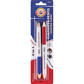 Карандаш столярный Koh-I-Noor duo 1536 Kin 2B (2М) 175 мм двойной (2 штуки в упаковке)