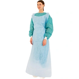 Фартук одноразовый Гекса 140x70 см голубой