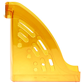 Лоток для бумаг вертикальный СТАММ "Эксперт", тонированный, манго, ширина 95мм фото Лоток для бумаг вертикальный СТАММ "Эксперт", тонированный, манго, ширина 95мм