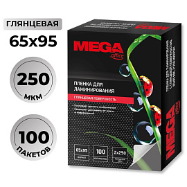 Пленка-пакет для ламинирования ProMega office А8 250 мкм глянцевая (100 штук в упаковке)