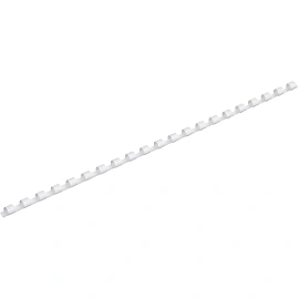 Пружины для переплета пластиковые ProMega office 6мм белые 100шт/уп. (для сшивания 20 листов)