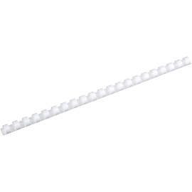 Пружины для переплёта пластиковые Комус (ProMega office) 12мм белые 100шт/уп. (для сшивания 80 листов)