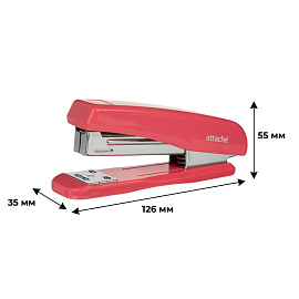 Степлер Attache до 25 листов розовый (скобы № 24/6, 26/6)