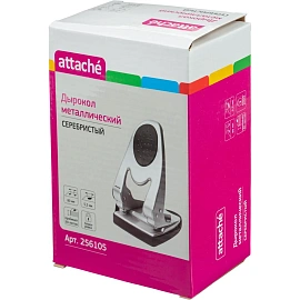 Дырокол Attache 6760 до 60 листов серебристый с линейкой