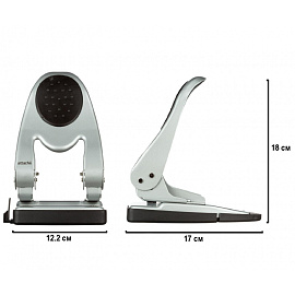 Дырокол Attache 6760 до 60 листов серебристый с линейкой