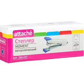 Степлер Attache Moment до 10 листов синий (скобы № 10, с антистеплером)