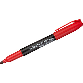 Маркер перманентный Attache красный (толщина линии 2 мм) круглый наконечник