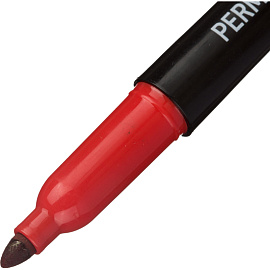 Маркер перманентный Attache красный (толщина линии 2 мм) круглый наконечник