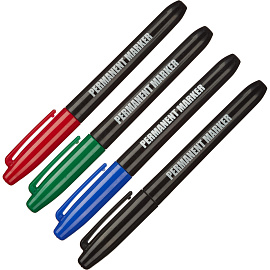 Набор маркеров перманентных 4 цвета (толщина линии 2 мм) круглый наконечник фото Набор маркеров перманентных 4 цвета (толщина линии 2 мм) круглый наконечник