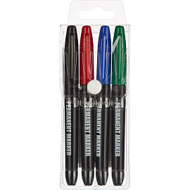 Набор маркеров перманентных 4 цвета (толщина линии 2 мм) круглый наконечник фото Набор маркеров перманентных 4 цвета (толщина линии 2 мм) круглый наконечник