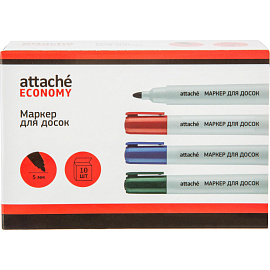 Маркер для белых досок Attache Economy синий (толщина линии 5 мм) круглый наконечник