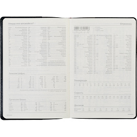 Ежедневник полудатированный Bruno Visconti Profy натуральная кожа А5 192 листа синий (золотистый обрез)