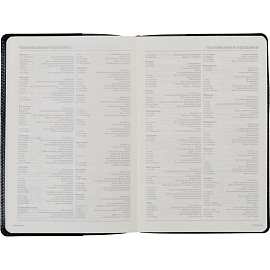 Ежедневник полудатированный Bruno Visconti Profy натуральная кожа А5 192 листа синий (золотистый обрез)