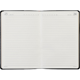 Ежедневник полудатированный Bruno Visconti Profy натуральная кожа А5 192 листа синий (золотистый обрез)