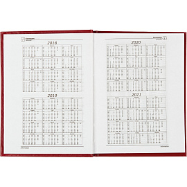 Ежедневник недатированный Attache Economy бумвинил А6 128 листов бордовый