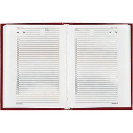 Ежедневник недатированный Attache Economy бумвинил А6 128 листов бордовый