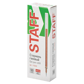 Стержень гелевый STAFF "Basic" GPR-229, 135 мм, КРАСНЫЙ, игольчатый узел 0,5 мм, линия 0,35 мм, 170230 фото Стержень гелевый STAFF "Basic" GPR-229, 135 мм, КРАСНЫЙ, игольчатый узел 0,5 мм, линия 0,35 мм, 170230