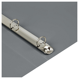 Папка на 4 кольцах СТАММ "Стандарт" А4, 25мм, 700мкм, пластик, серая