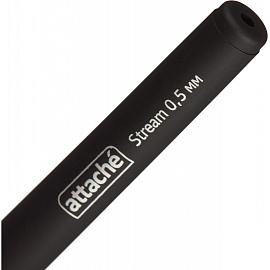 Ручка гелевая неавтоматическая Attache Stream черная корпус soft touch (толщина линии 0.5 мм)