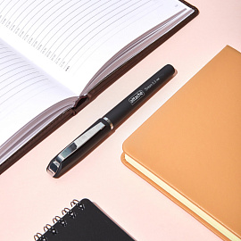 Ручка гелевая неавтоматическая Attache Stream черная корпус soft touch (толщина линии 0.5 мм)