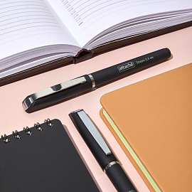 Ручка гелевая неавтоматическая Attache Stream черная корпус soft touch (толщина линии 0.5 мм)