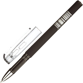 Ручка гелевая неавтоматическая Attache Mystery черная корпус soft touch (толщина линии 0.5 мм)