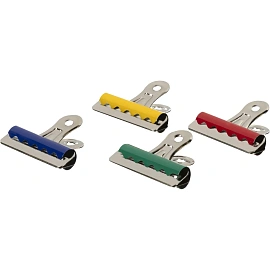 Зажимы для бумаг Комус бульдог 57 мм цветные (10 штук в упаковке) фото Зажимы для бумаг Комус бульдог 57 мм цветные (10 штук в упаковке)