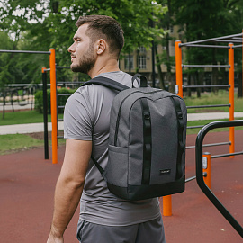 Рюкзак HEIKKI CHARACTER (ХЕЙКИ) универсальный, эргономичный, серый, 43х31х13 см, 273917