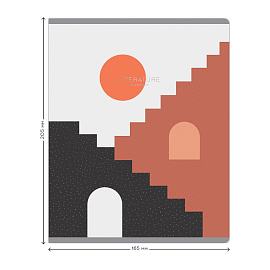 Тетрадь предметная 48л. Greenwich Line "Skyline" - Литература, "софт-тач" ламинация, тиснение фольгой, 70г/м2