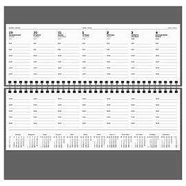 Планинг датированный 2026г., 64л., 285*100, бумвинил, BG, бордовый