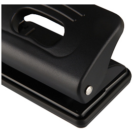 Дырокол OfficeSpace 10л., пластиковый, черный, с линейкой фото Дырокол OfficeSpace 10л., пластиковый, черный, с линейкой