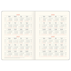 Ежедневник датированный 2026г., А5, 176л., твердый переплет, кожзам Soft touch, BG "Magnet. Vanilla", ванильный, магнитный клапан