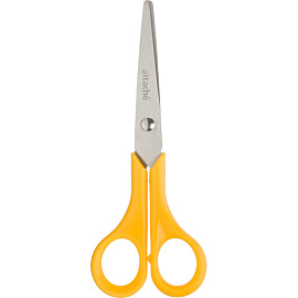 Ножницы 150 мм Attache с пластиковыми симметричными ручками желтого цвета