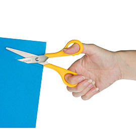 Ножницы 150 мм Attache с пластиковыми симметричными ручками желтого цвета