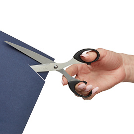 Ножницы 190 мм Attache с пластиковыми симметричными ручками черного цвета