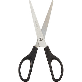 Ножницы 180 мм Attache с пластиковыми симметричными ручками черного цвета фото Ножницы 180 мм Attache с пластиковыми симметричными ручками черного цвета