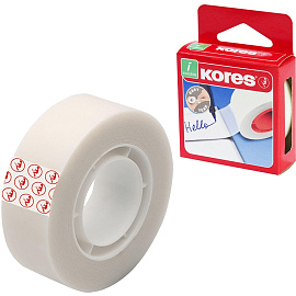 Клейкая лента канцелярская Kores матовая 19 мм x 33 м