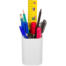 Подставка-стакан для канцелярских принадлежностей Attache белая 10x7x7 см