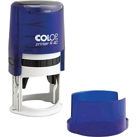 Оснастка для печати круглая Colop Printer R40 40 мм с крышкой цвет прозрачный синий