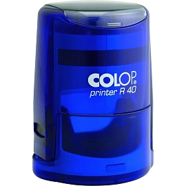 Оснастка для печати круглая Colop Printer R40 40 мм с крышкой цвет прозрачный синий