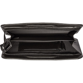 Портфель Алекс с выдвижными ручками черный из искусственной кожи