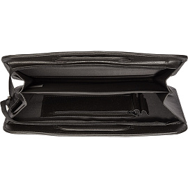 Портфель Алекс с выдвижными ручками черный из искусственной кожи фото Портфель Алекс с выдвижными ручками черный из искусственной кожи